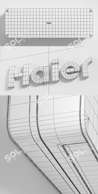 Haier Aqua: Innovative Air Conditioning Solution 3D model image 3