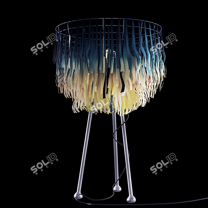 Elegant Floor Lamp 3D model image 1