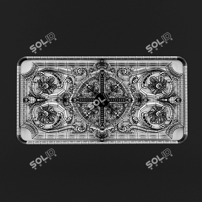 Carving Panel: Versatile Decorative Board 3D model image 2