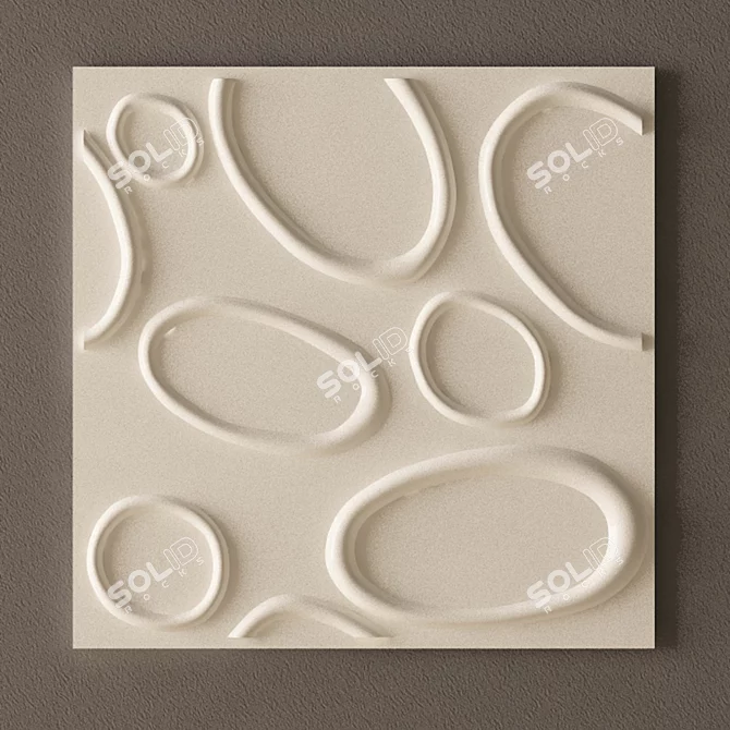 Artpole Splashes Wall Panel 3D model image 3