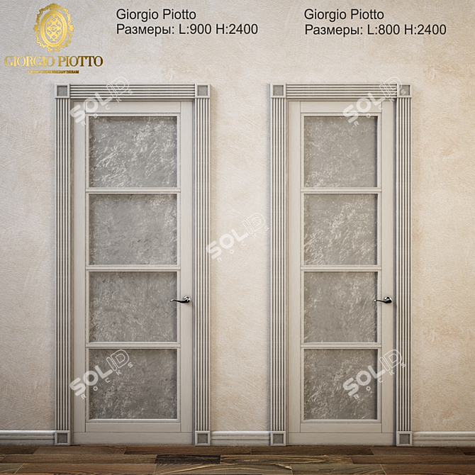 Giorgio Piotto Door: 800mm & 900mm, 2400mm High 3D model image 1