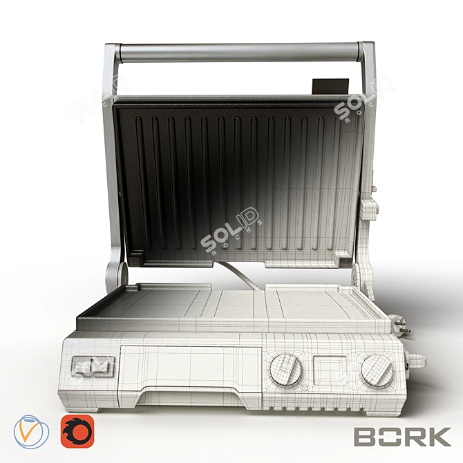 BORK G802 Grill: Compact and Powerful 3D model image 2