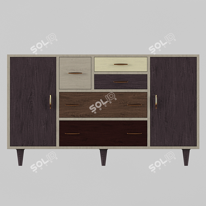 Christian Multi-finish Wardrobe Buffet 3D model image 2