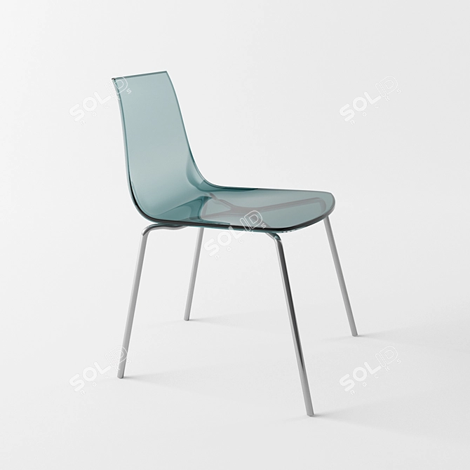 Stosa Luce: Modern Metal Kitchen Chair 3D model image 2
