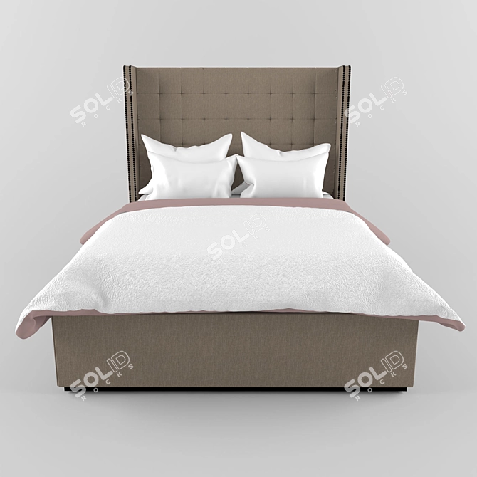 Elegant Portland Bed: London Style 3D model image 3