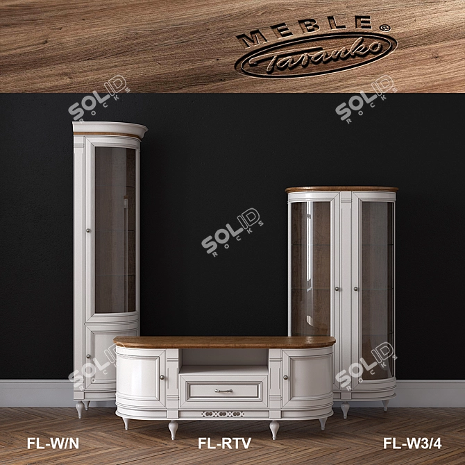 Stylish Polish Furniture Set - Florencja Collection 3D model image 1