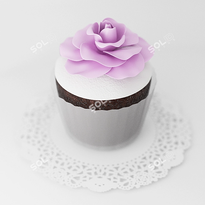 Elegant Wedding Cupcakes 3D model image 1