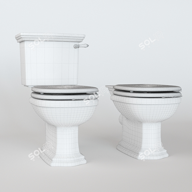 Italian Etoile WC - Stylish and Compact 3D model image 2