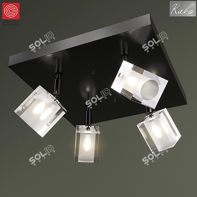 Kubo Art Chandelier: Modern Illumination 3D model image 1
