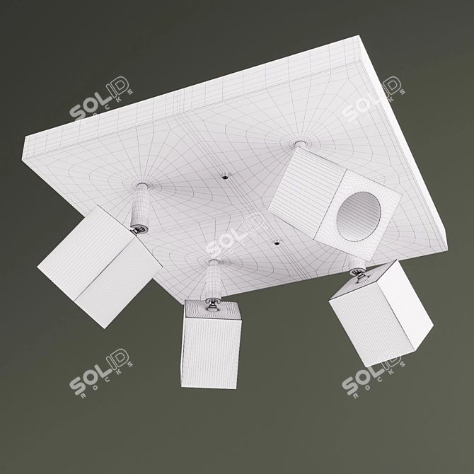 Kubo Art Chandelier: Modern Illumination 3D model image 2