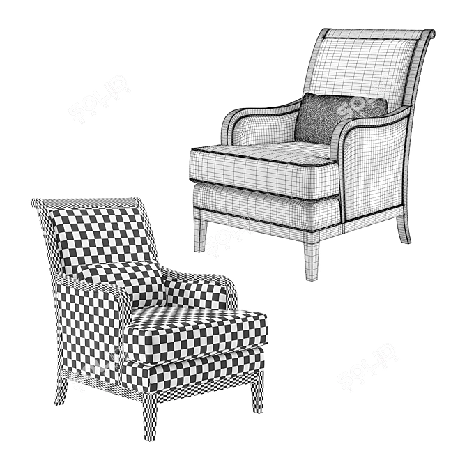 Heckman Lodi 3665: Stylish and Spacious Armchair 3D model image 3