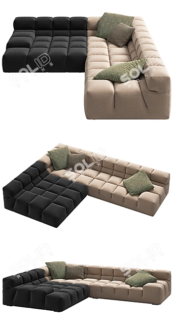 Luxurious Tufty-Time 2 Sofa 3D model image 2