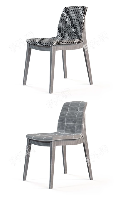 Montbel Light Bar Chair - Stylish and Comfortable 3D model image 3