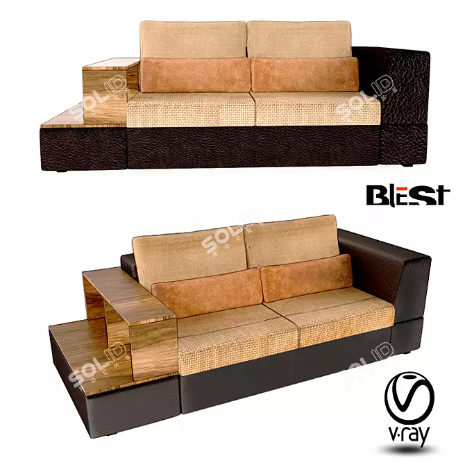 Classic Bliss Sofa 3D model image 1