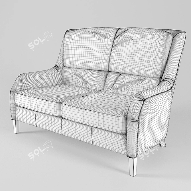 Modern Chelsea Two Seater Armchair 3D model image 3