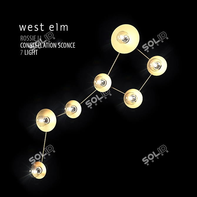 Starry Rossie Li Sconce 3D model image 1