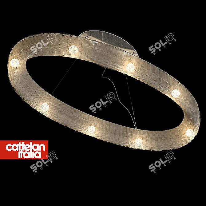 Satin Nickel Ceiling Lamp Chains 3D model image 2