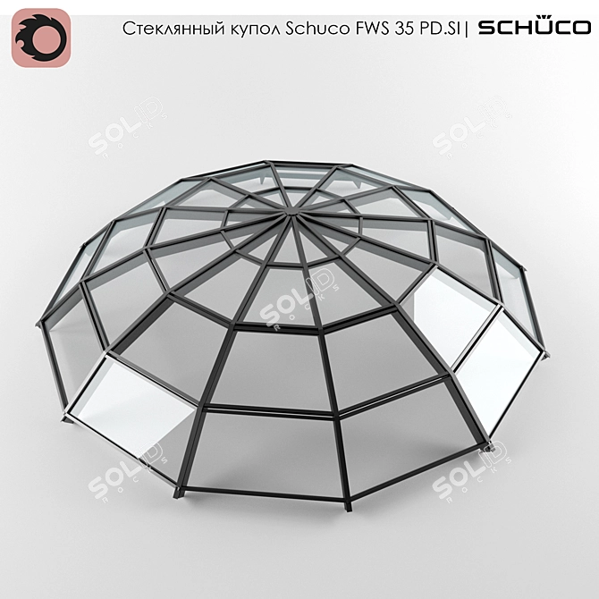 Schuco Dome Segment: Stylish Glass Elegance 3D model image 1