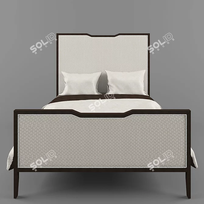 ALBANY Bed: Elegant and Spacious 3D model image 3