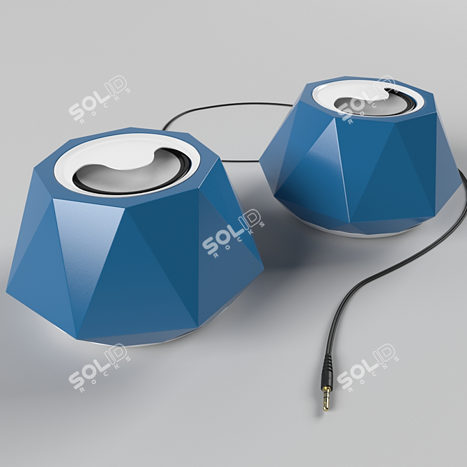 SAST Geometric Speaker: Powerful Sound, Stylish Design 3D model image 1