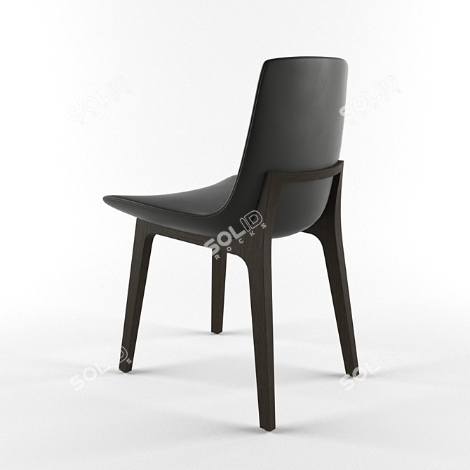 Poliform Ventura: Elegant Compact Chair 3D model image 3