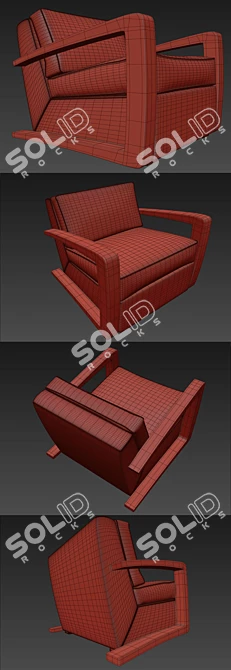 Bark Armchair: Modern Design Comfort 3D model image 3