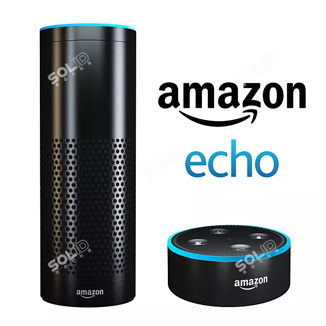 Smart Home Assistant: Amazon Echo & Echo DOT 3D model image 1