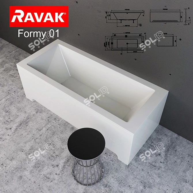 Formy 01 - Sleek and Spacious Bath 3D model image 2