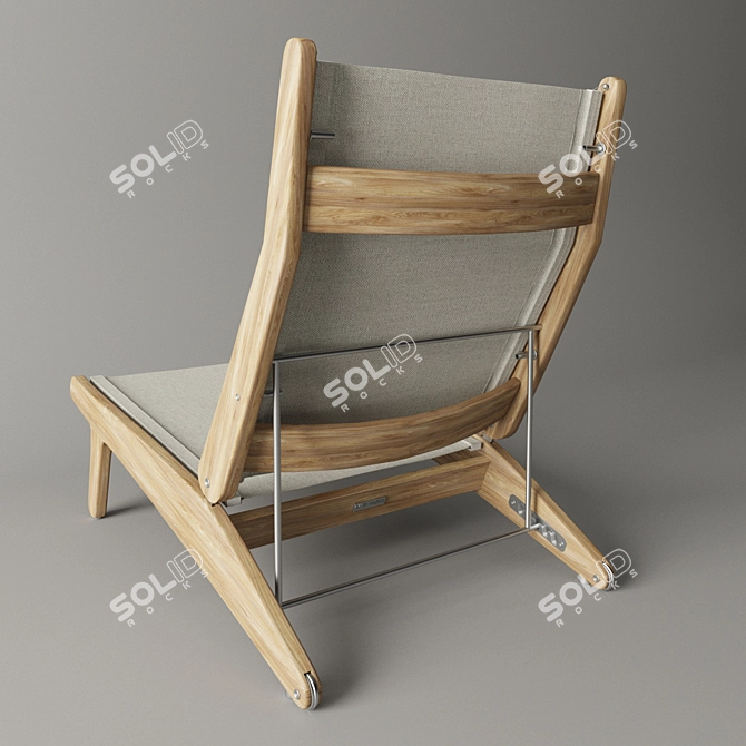 Gloster Reclining Chair - Ultimate Comfort and Style 3D model image 2