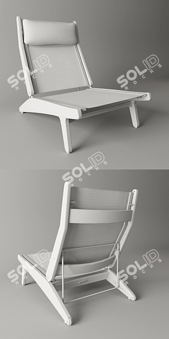 Gloster Reclining Chair - Ultimate Comfort and Style 3D model image 3