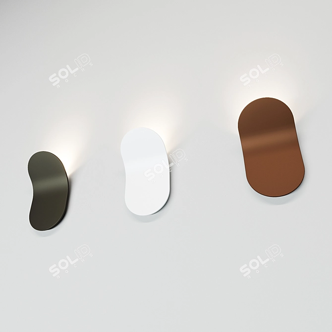 Sleek Aplik Wall Lamp 3D model image 3