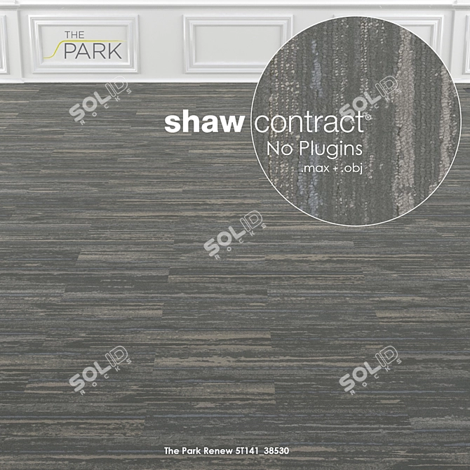 Renew Series Shaw Carpet Tiles 3D model image 1