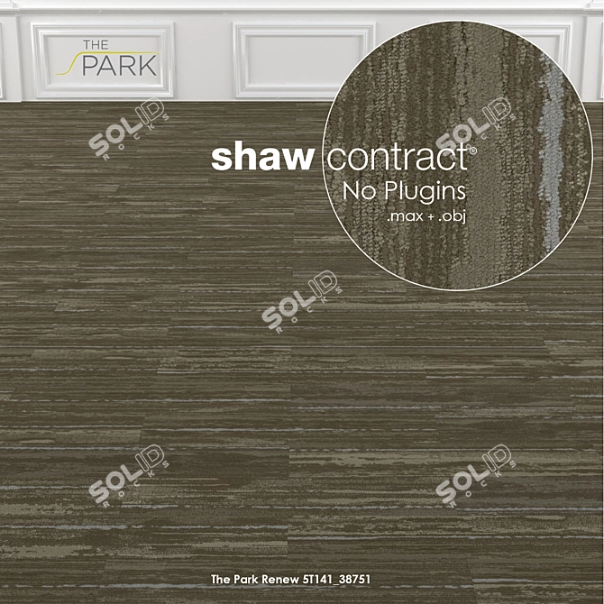 Renew Series Shaw Carpet Tiles 3D model image 2