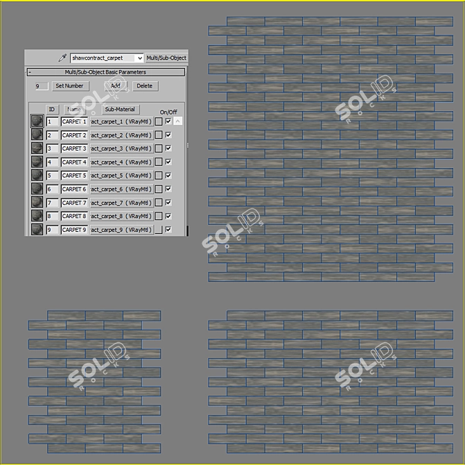 Renew Series Shaw Carpet Tiles 3D model image 3