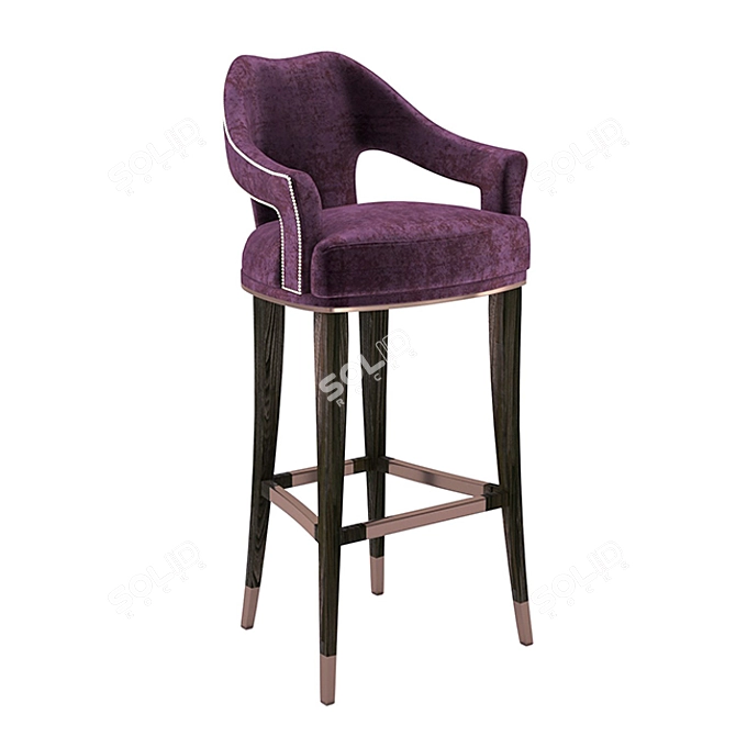 Elegant V2011 Bar Chair 3D model image 1