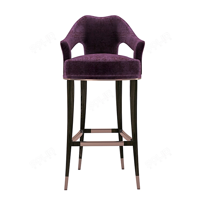 Elegant V2011 Bar Chair 3D model image 2