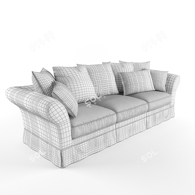 Elegant Divanidea Prezident Sofa 3D model image 2