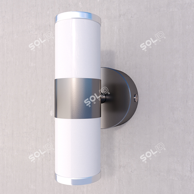 Dual LED Wall Sconce 3D model image 1