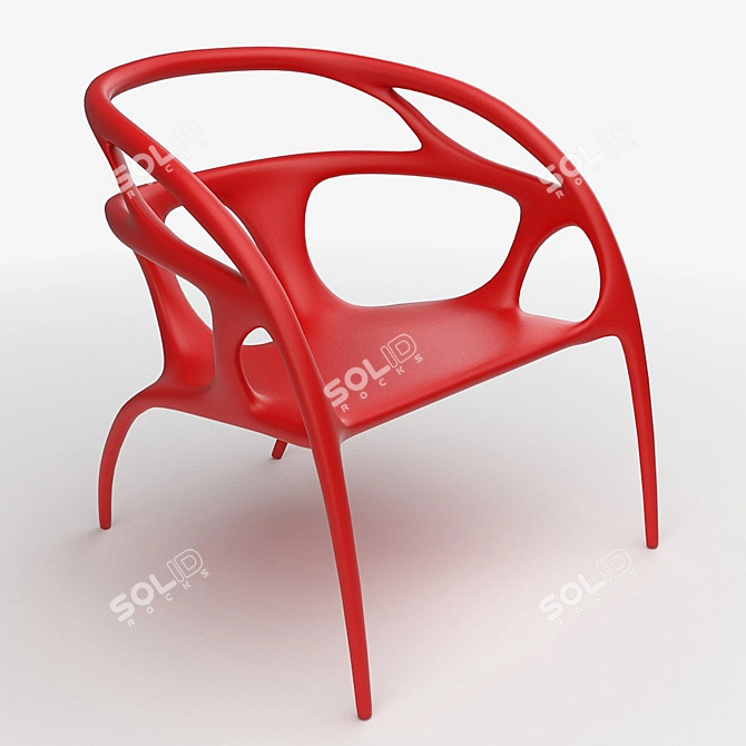 EcoPlast Chair: Modern Organic Design 3D model image 1