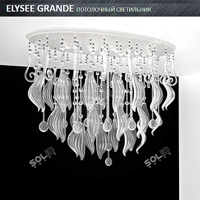 Elysee Grande Murano Glass Ceiling Lamp 3D model image 1