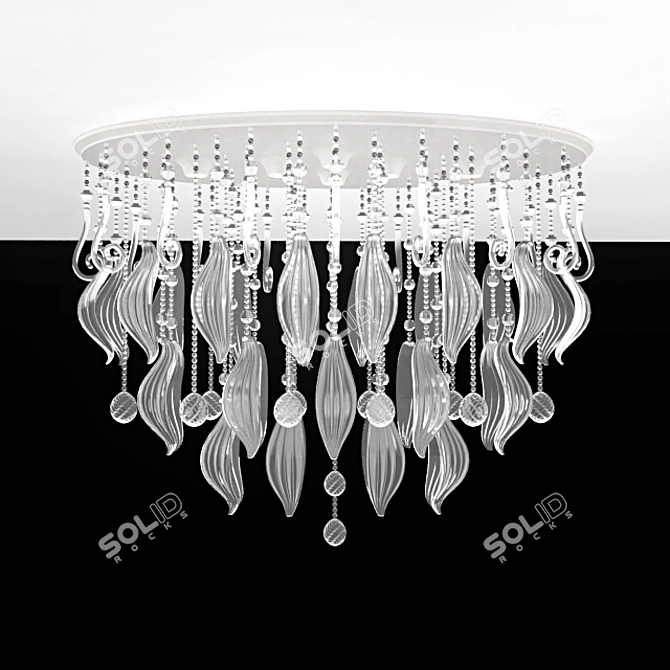 Elysee Grande Murano Glass Ceiling Lamp 3D model image 2