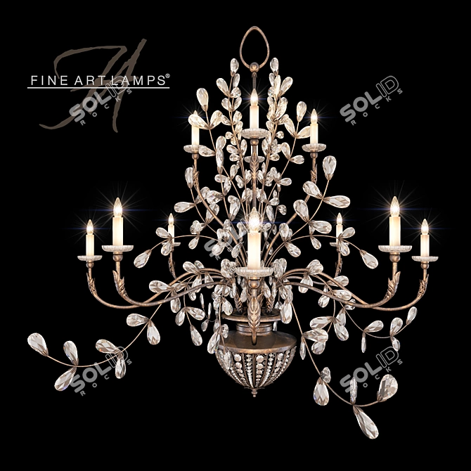 Enchanting Dreamlight Chandelier 3D model image 1