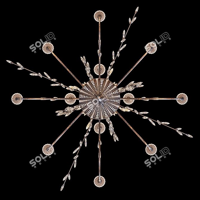 Enchanting Dreamlight Chandelier 3D model image 2