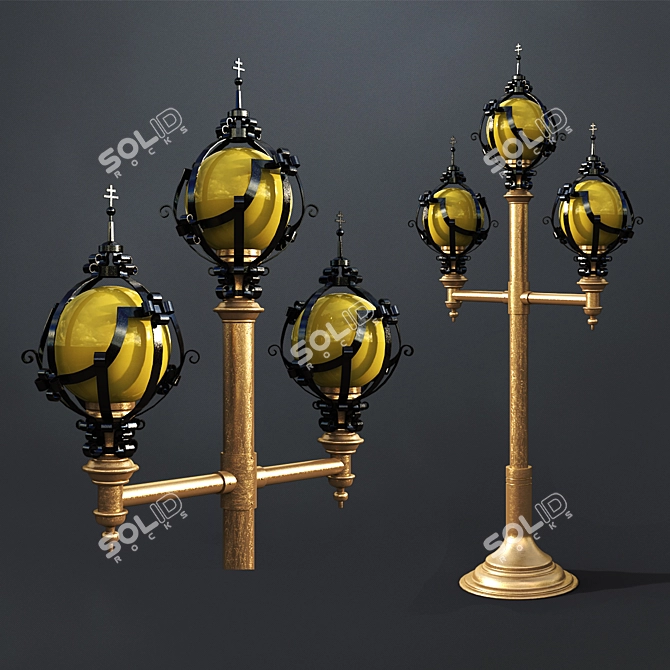 Urban Glow Street Lamp 3D model image 1