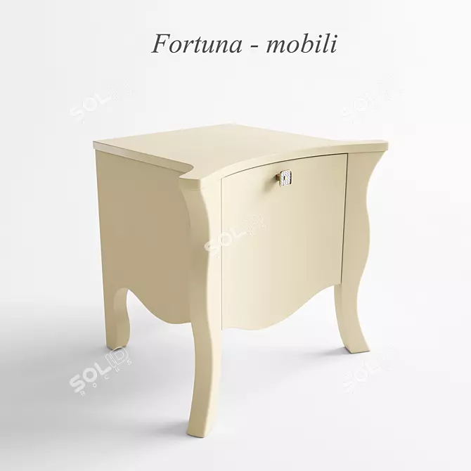 Fortuna Bedside Table - Elegant and Practical 3D model image 1