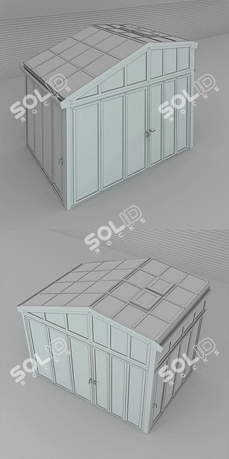 Schuco CMC 50: Winter Garden with Asymmetrical Roof 3D model image 3