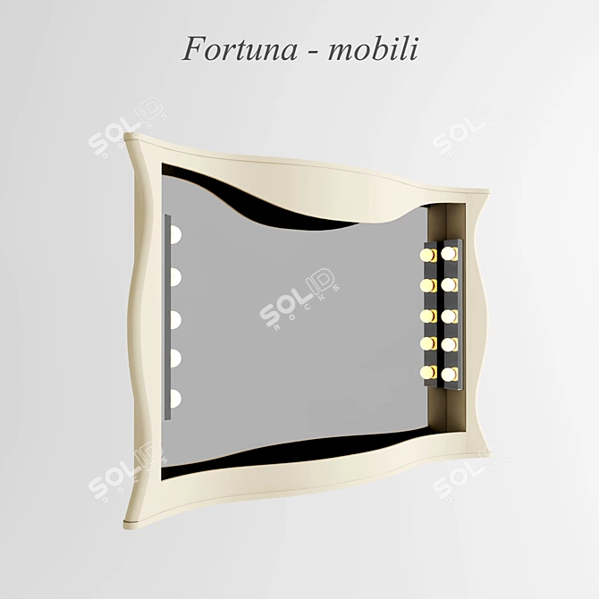 Fortuna Mirror: Luxurious Reflection 3D model image 1