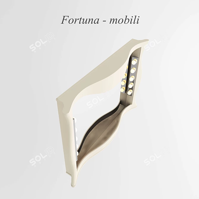 Fortuna Mirror: Luxurious Reflection 3D model image 2