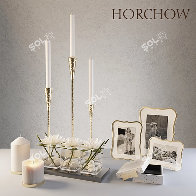 Horchow Decor Set: Stylish & Diverse 3D model image 1