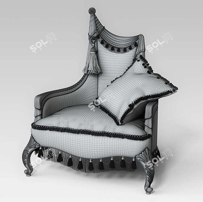 Elegant Jumbo Classic Chair 3D model image 3